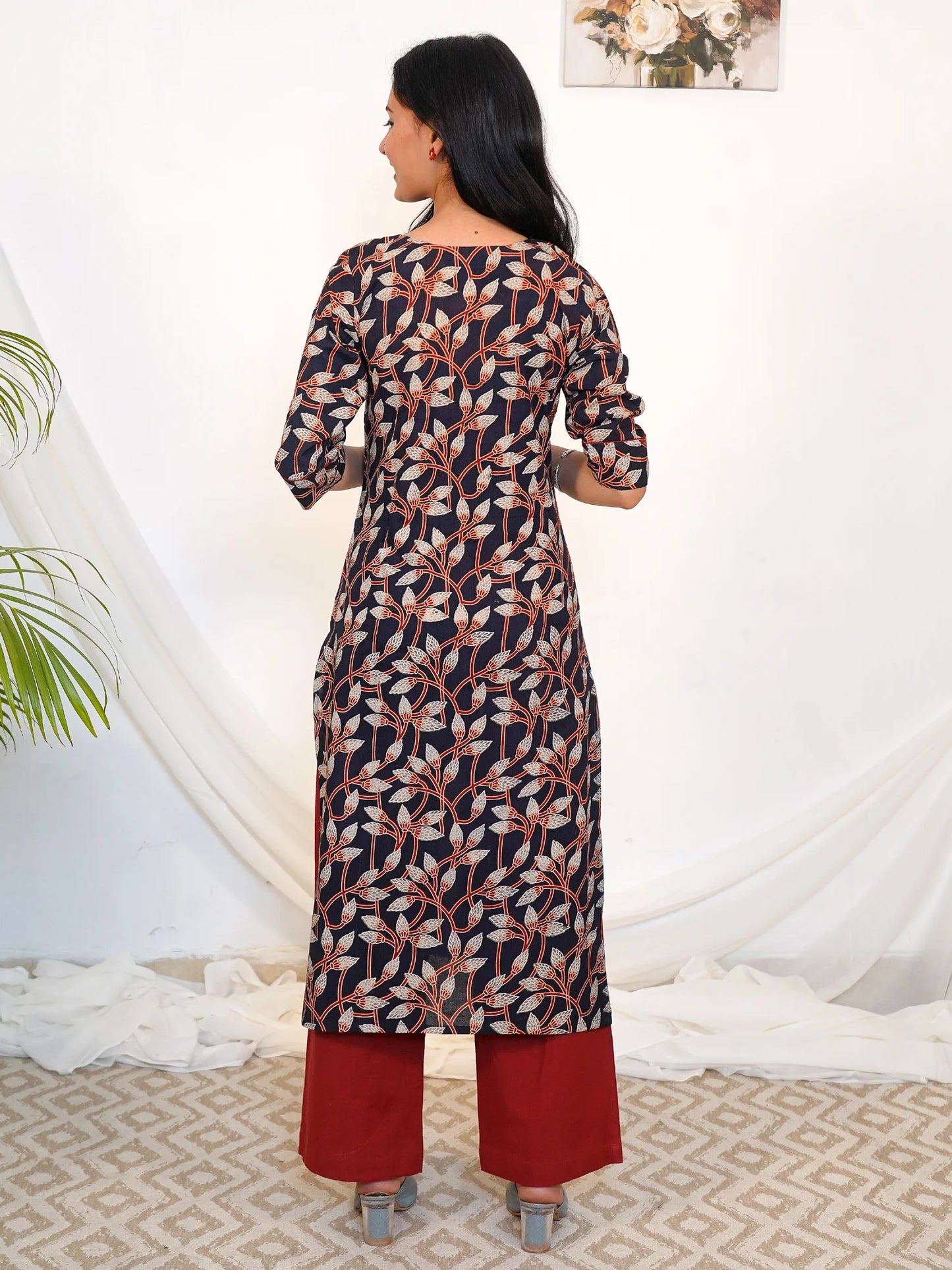 Ajrakh Blackwood Leaf COTTON Kurta
