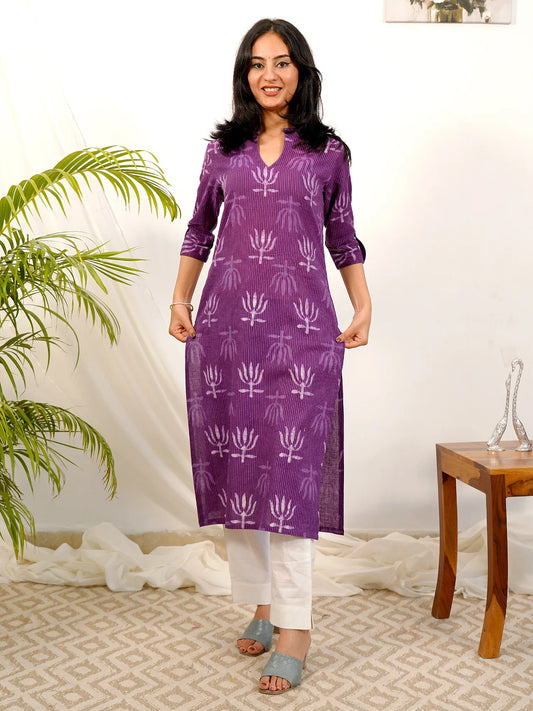 Purple Lotus Kanta COTTON Kurta
