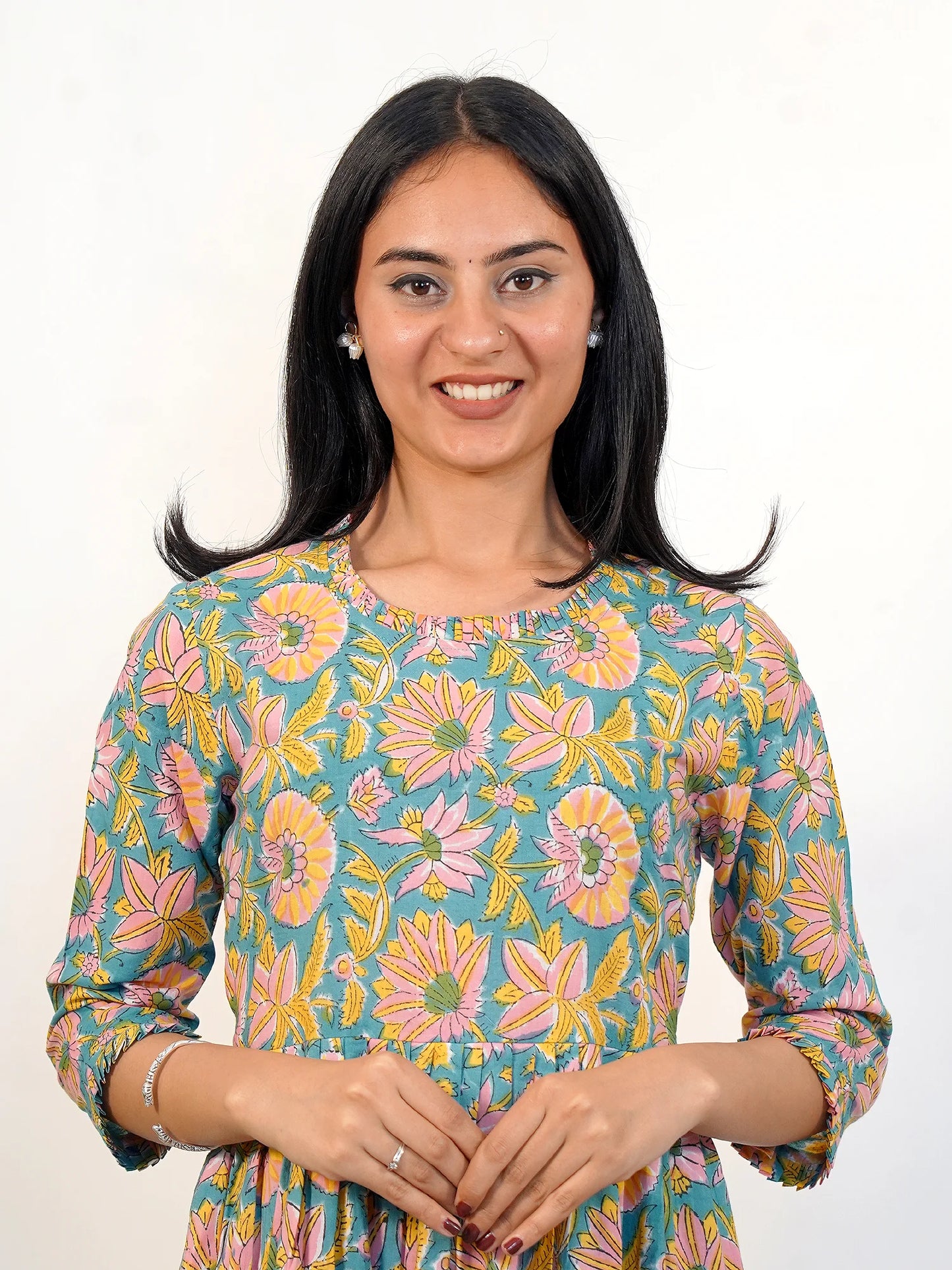 Rama Green Lotus Leaf COTTON Dress