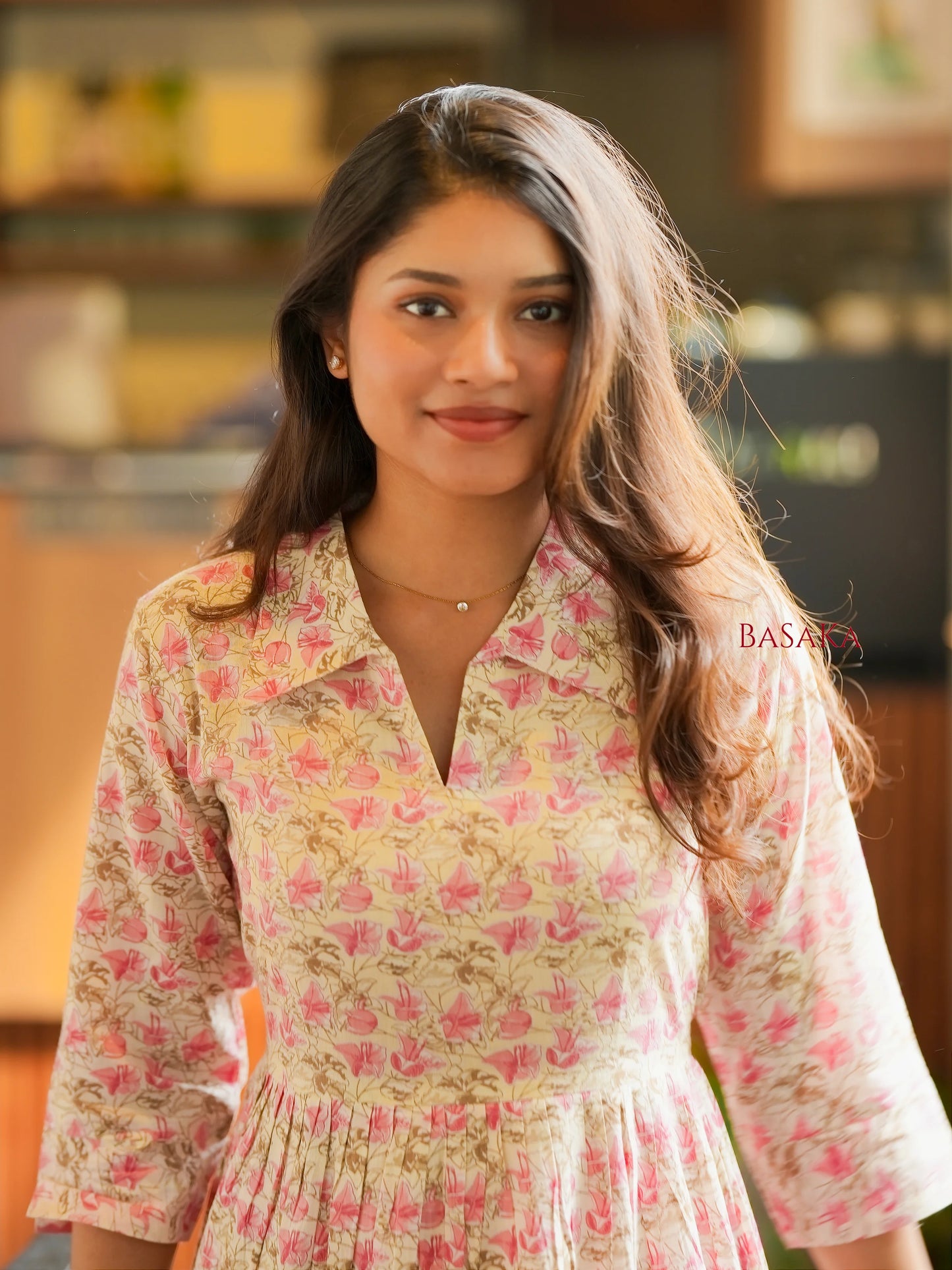 Rosewood Blossom COTTON Tiered Dress