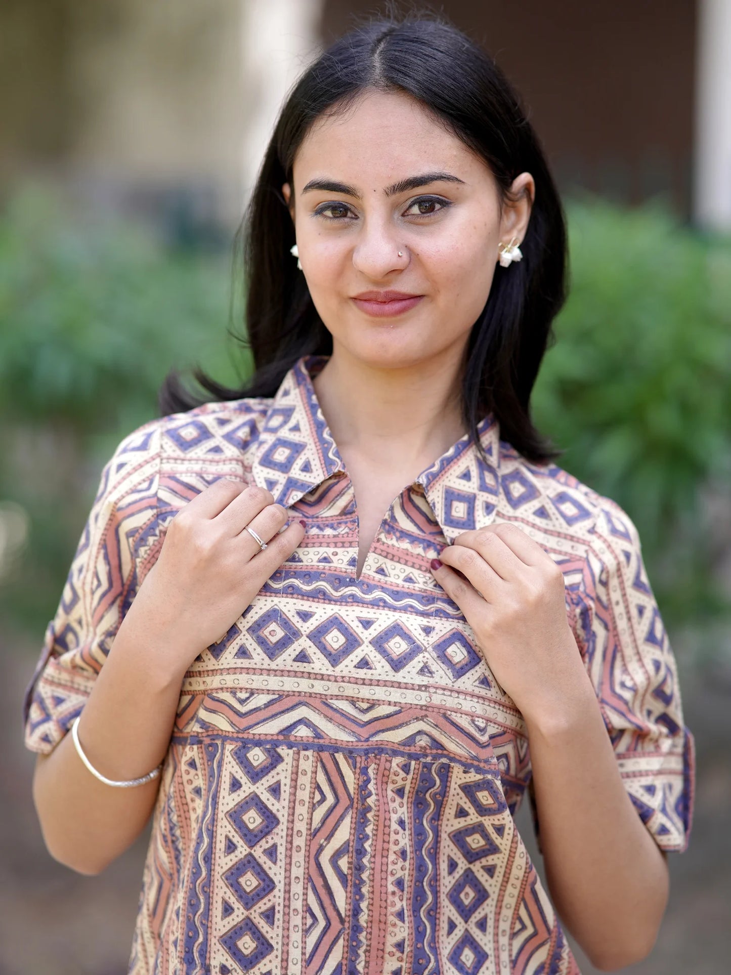 Rosewood Rhythm Shirt Collar Kurta