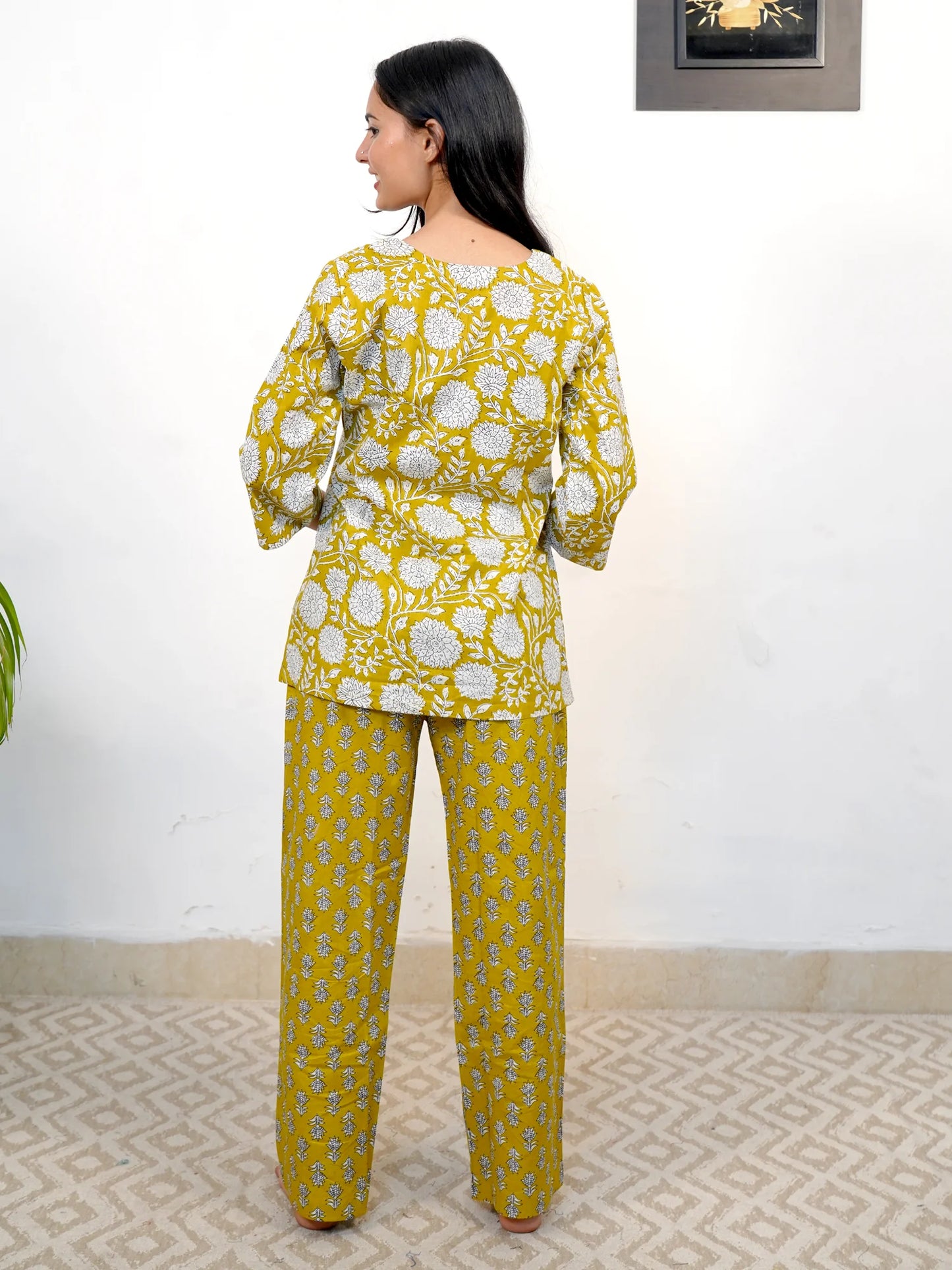 Vegas Gold Floral COTTON Lounge Set