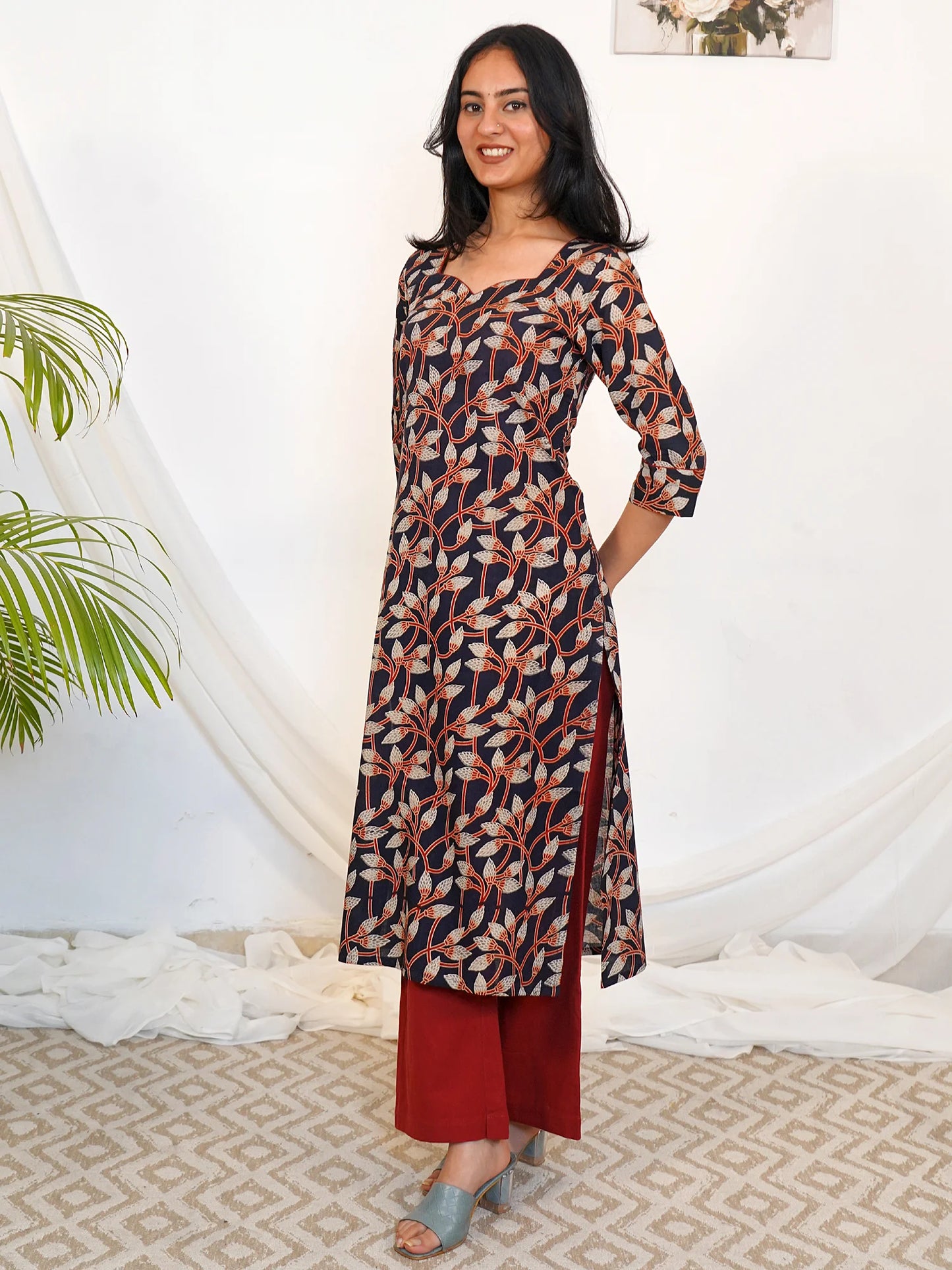 Ajrakh Blackwood Leaf COTTON Kurta