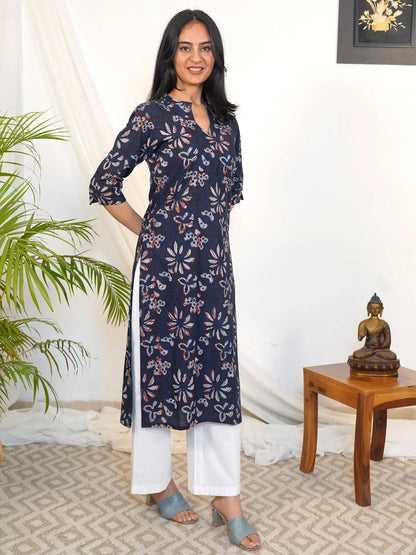 Blue Royale Block Printed COTTON Kurta