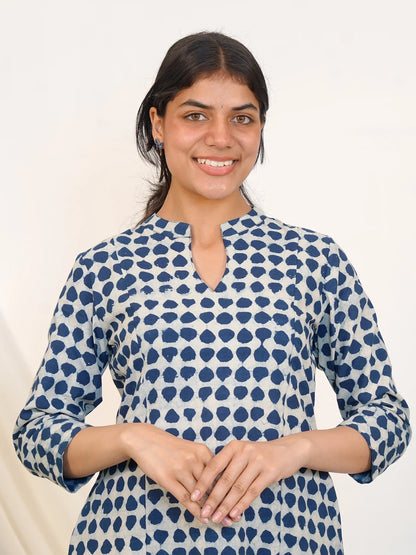 Blue Stone Breeze A-line COTTON Kurta