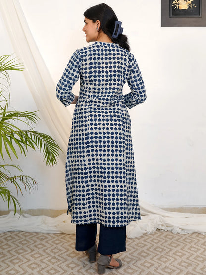 Blue Stone Breeze A-line COTTON Kurta