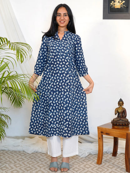 Blue Stone Elegance A-line COTTON Kurta