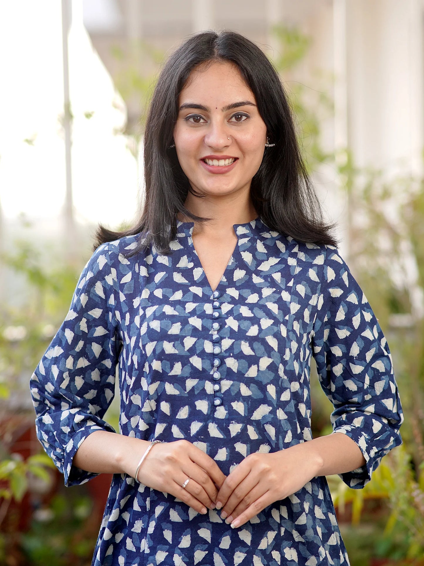Blue Stone Elegance A-line COTTON Kurta