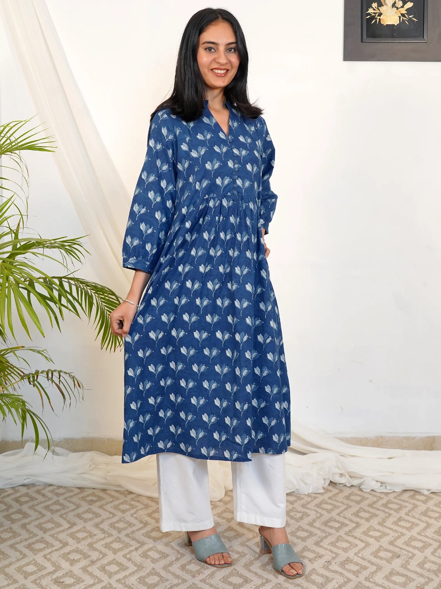 Blue Wings Gathered COTTON Kurta