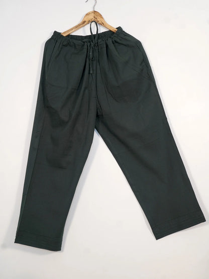 Dark Green Cotton Palazzo