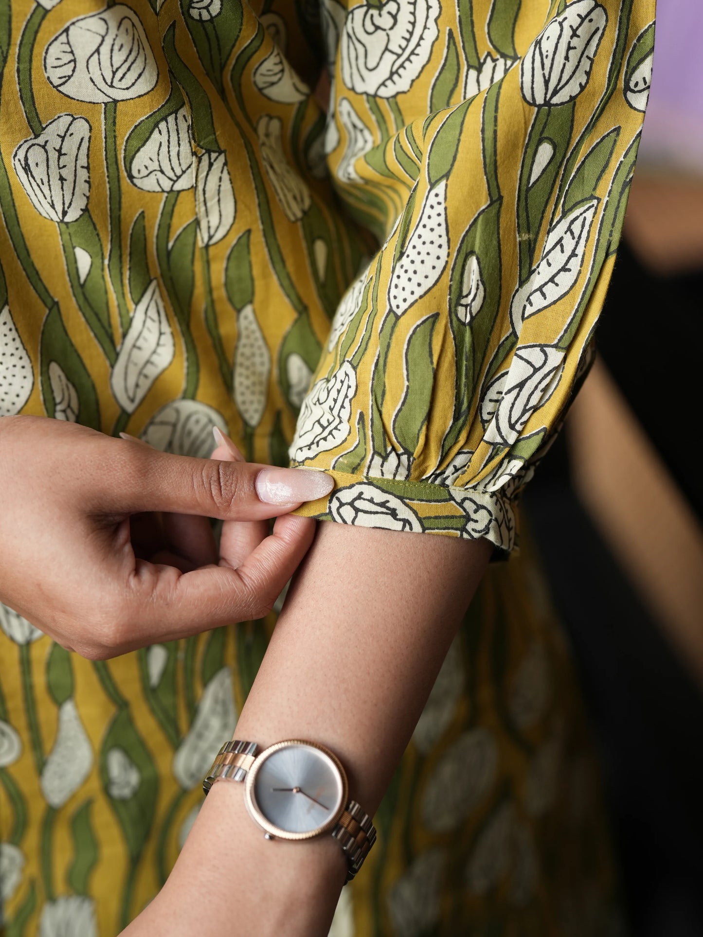 Garden Roses Box Pleated COTTON Kurta