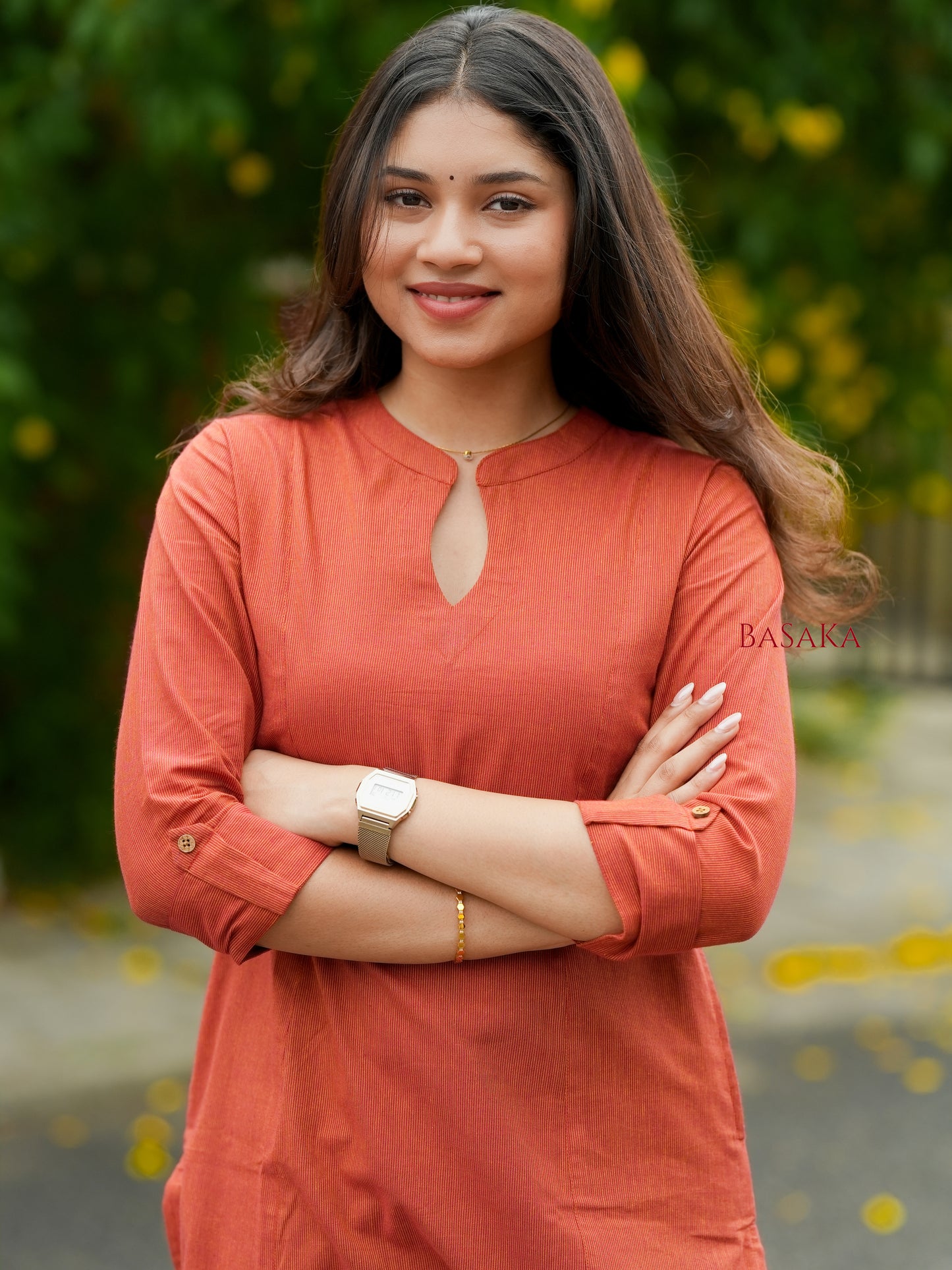 Honey Comb Handloom South COTTON A-line Kurta