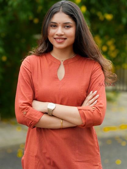 Honey Comb Handloom South COTTON A-line Kurta