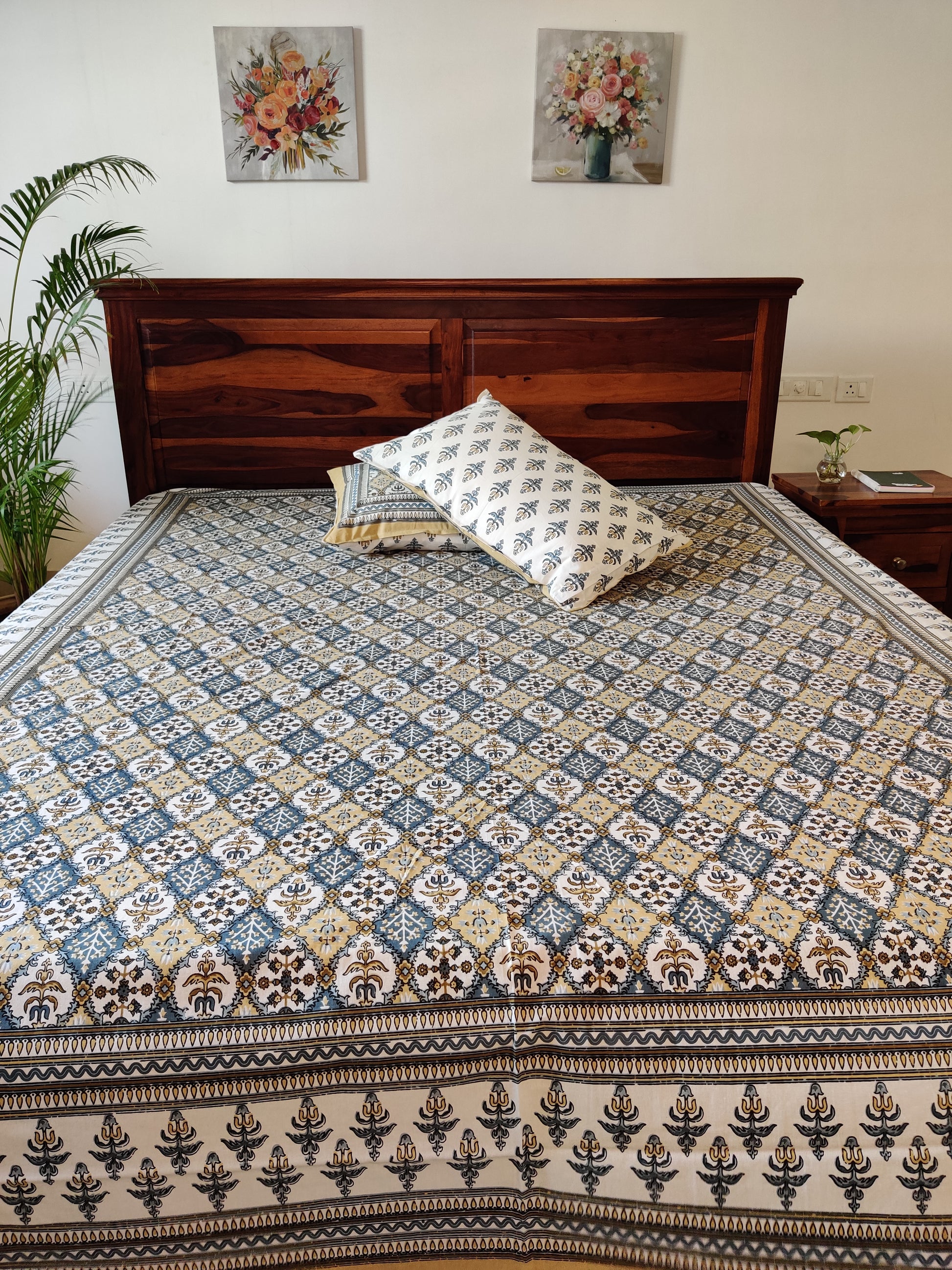 block print bedsheet