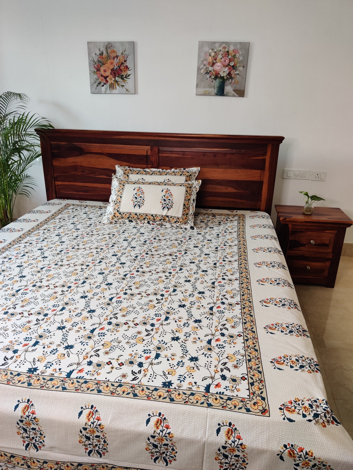 cotton bedsheet double bed