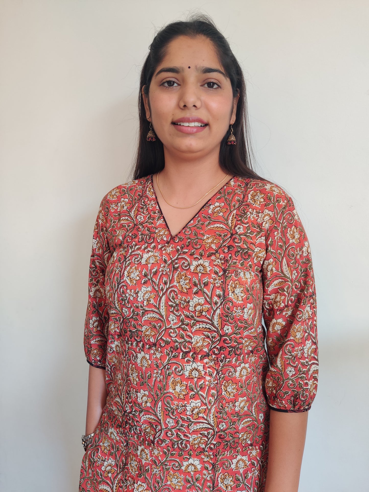 Ajrakh Kalamkari Cotton Straight Kurta