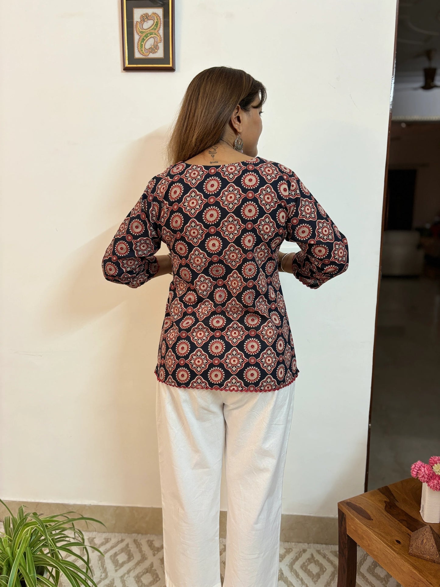 Ajrakh Hand Block Printed Kurti