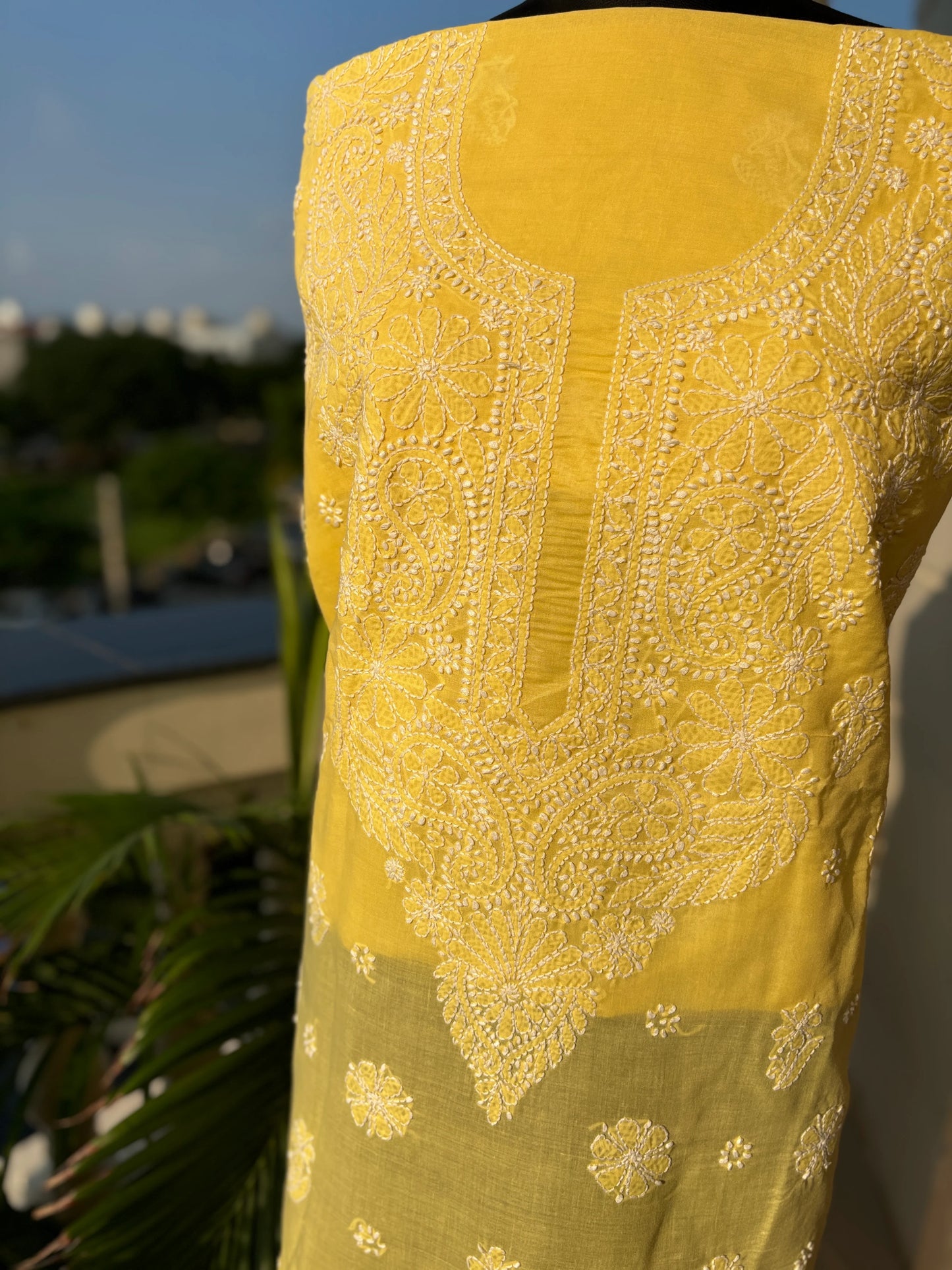 Awadh Aura Chikankari Long Kurta