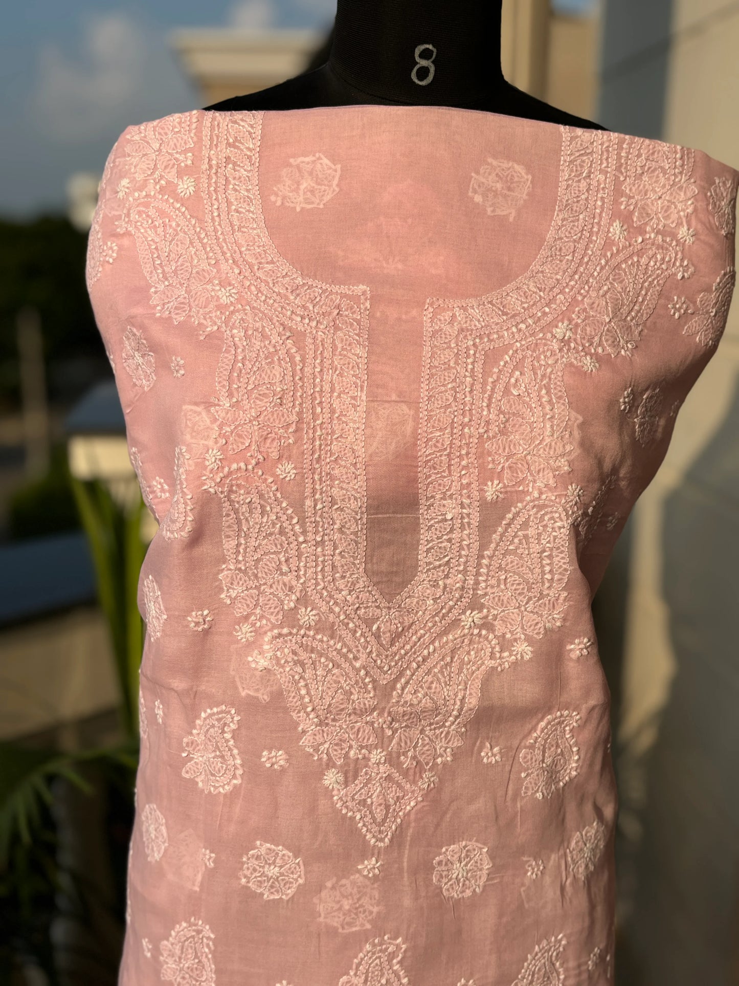 Awadh Aura Chikankari Long Kurta