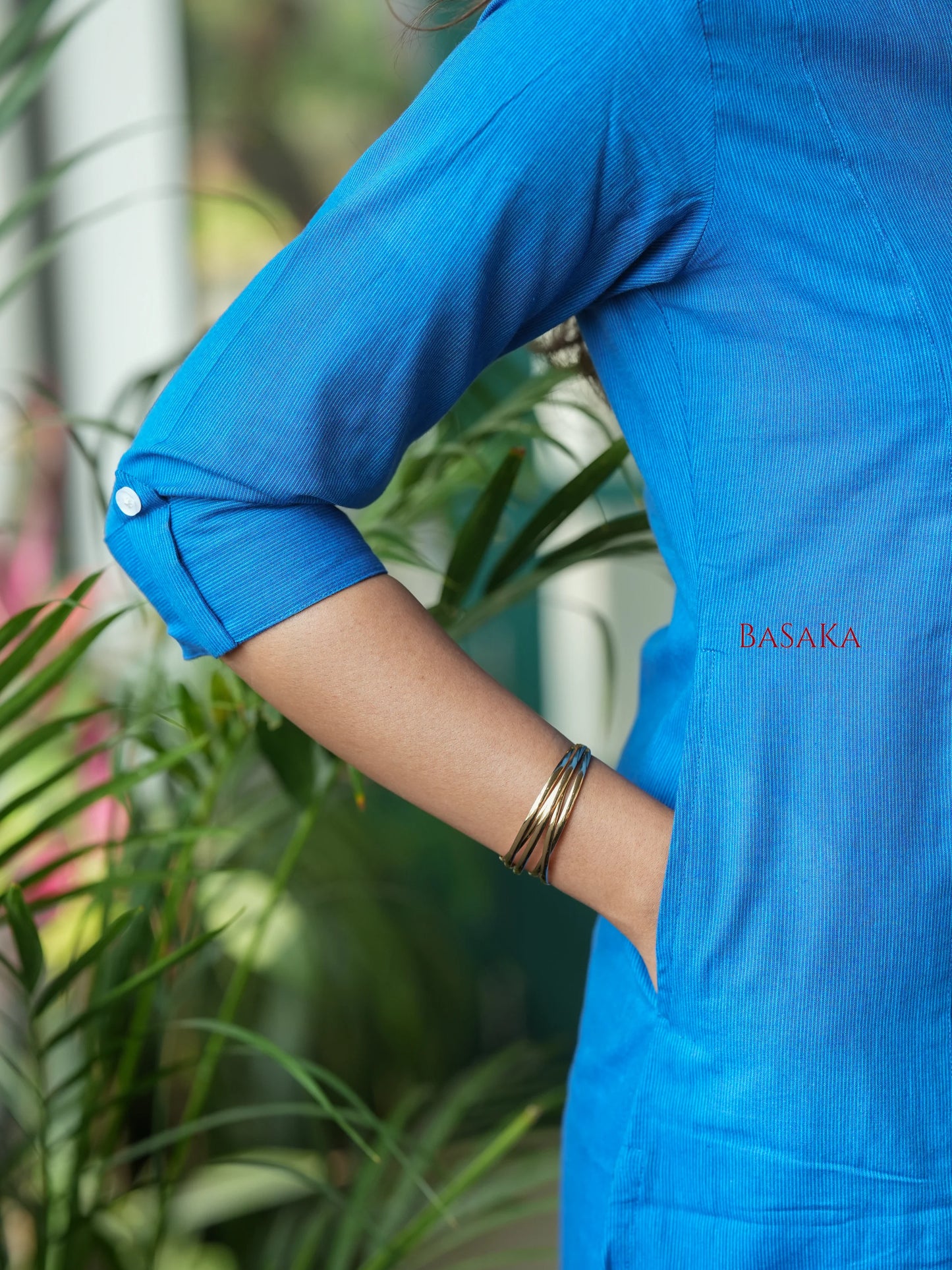 Indigo Blue A-Line Handloom South Cotton Kurta