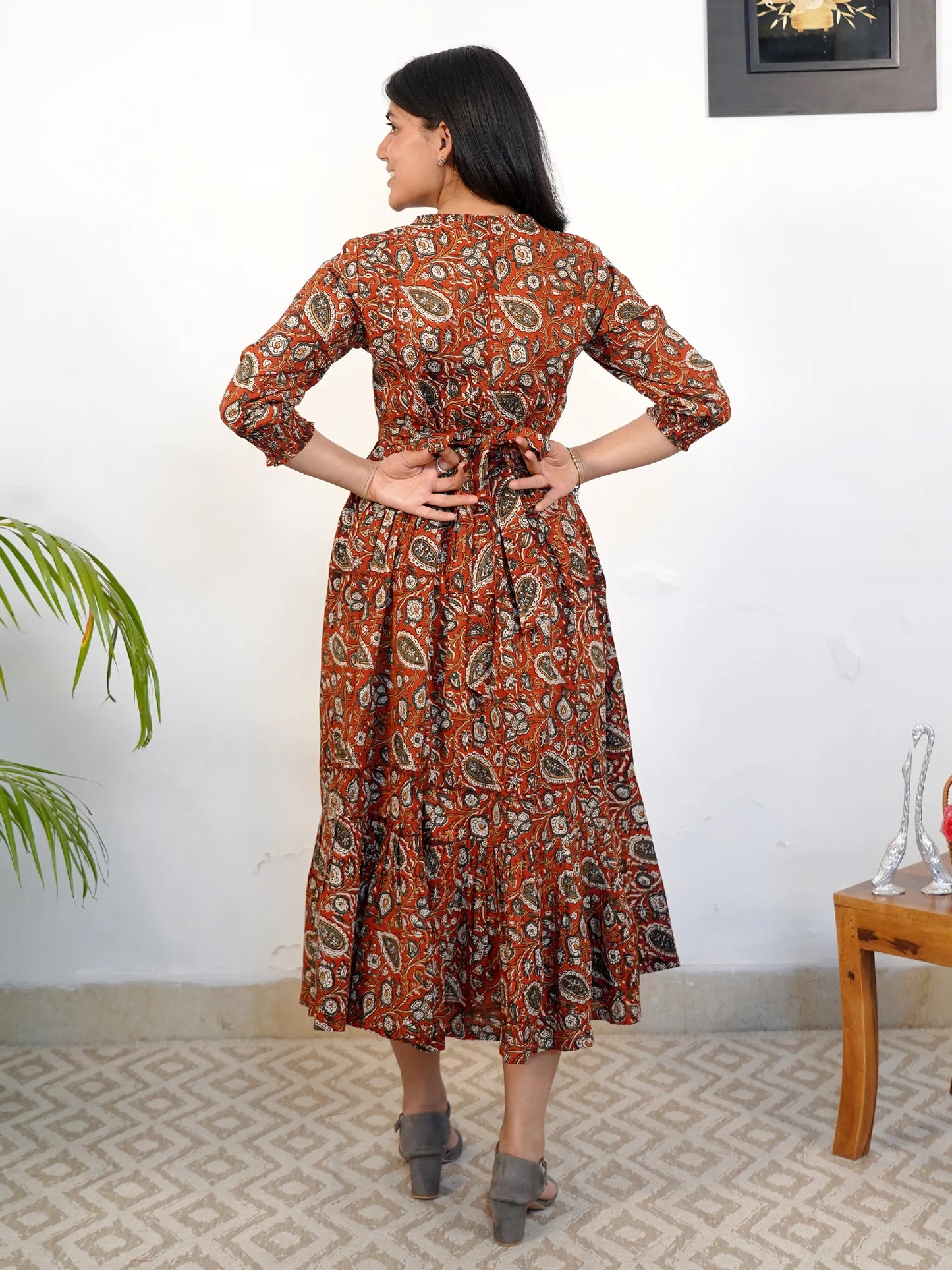 Kalamkari Earth Blossom COTTON Dress