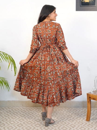Kalamkari Earth Blossom COTTON Dress