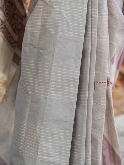 Lavender Blush Handloom COTTON Saree