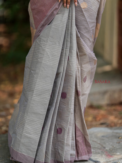 Lavender Blush Handloom COTTON Saree