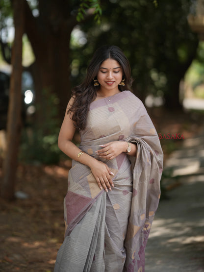 Lavender Blush Handloom COTTON Saree