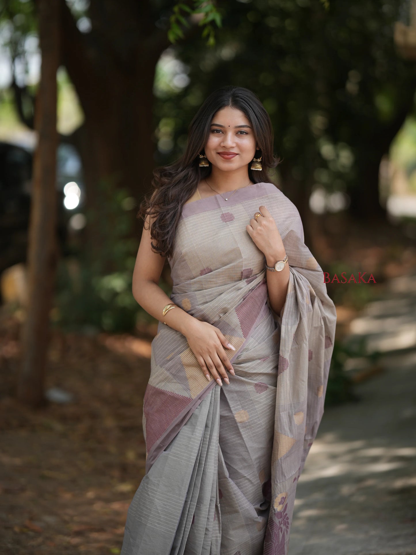 Lavender Blush Handloom COTTON Saree