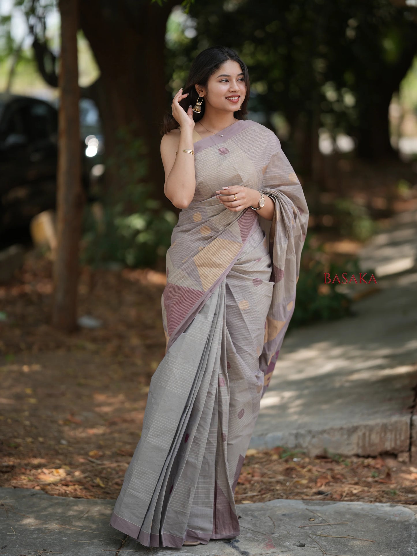 Lavender Blush Handloom COTTON Saree