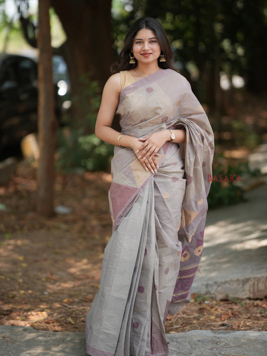 Lavender Blush Handloom COTTON Saree