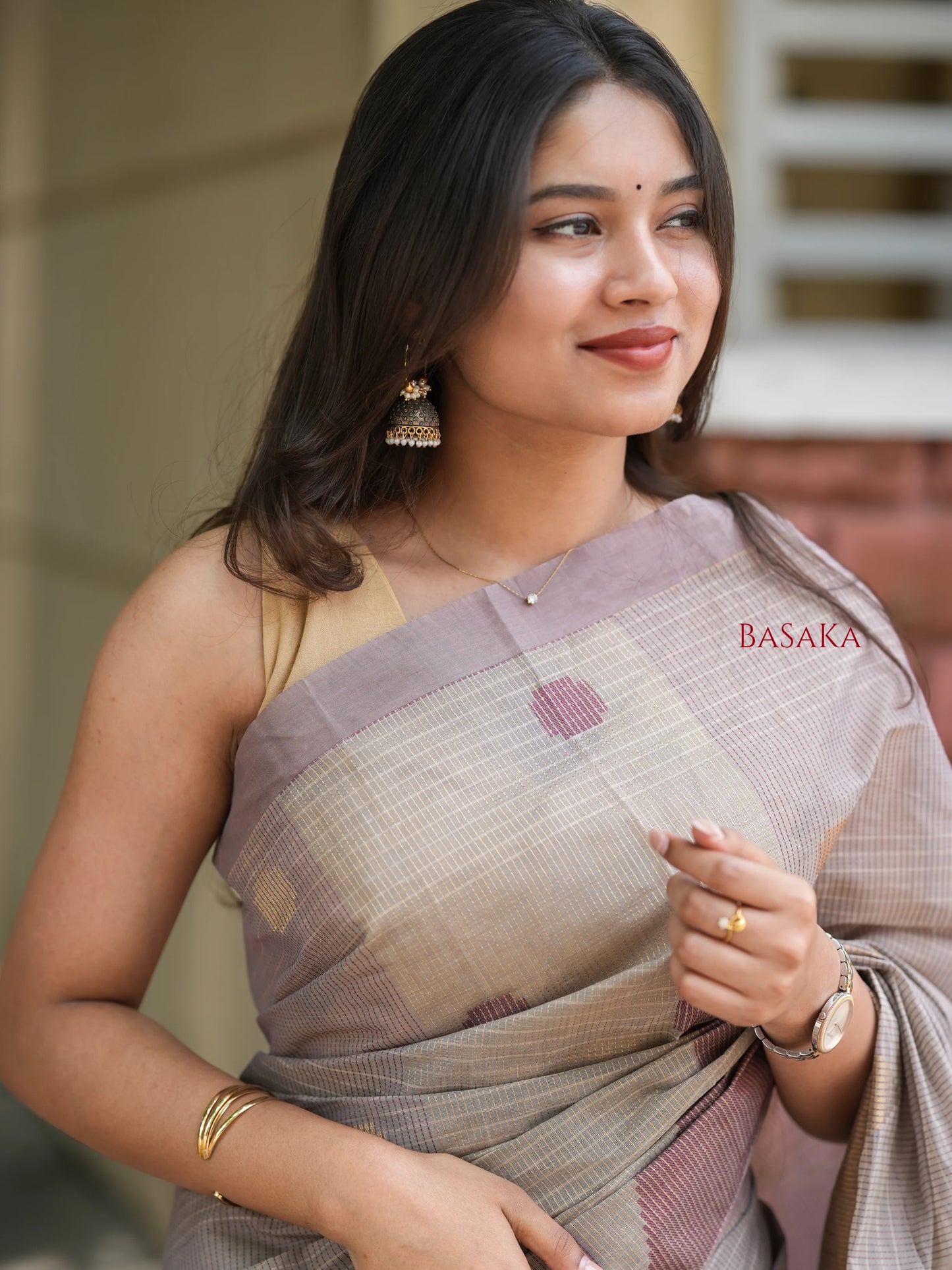 Lavender Blush Handloom COTTON Saree