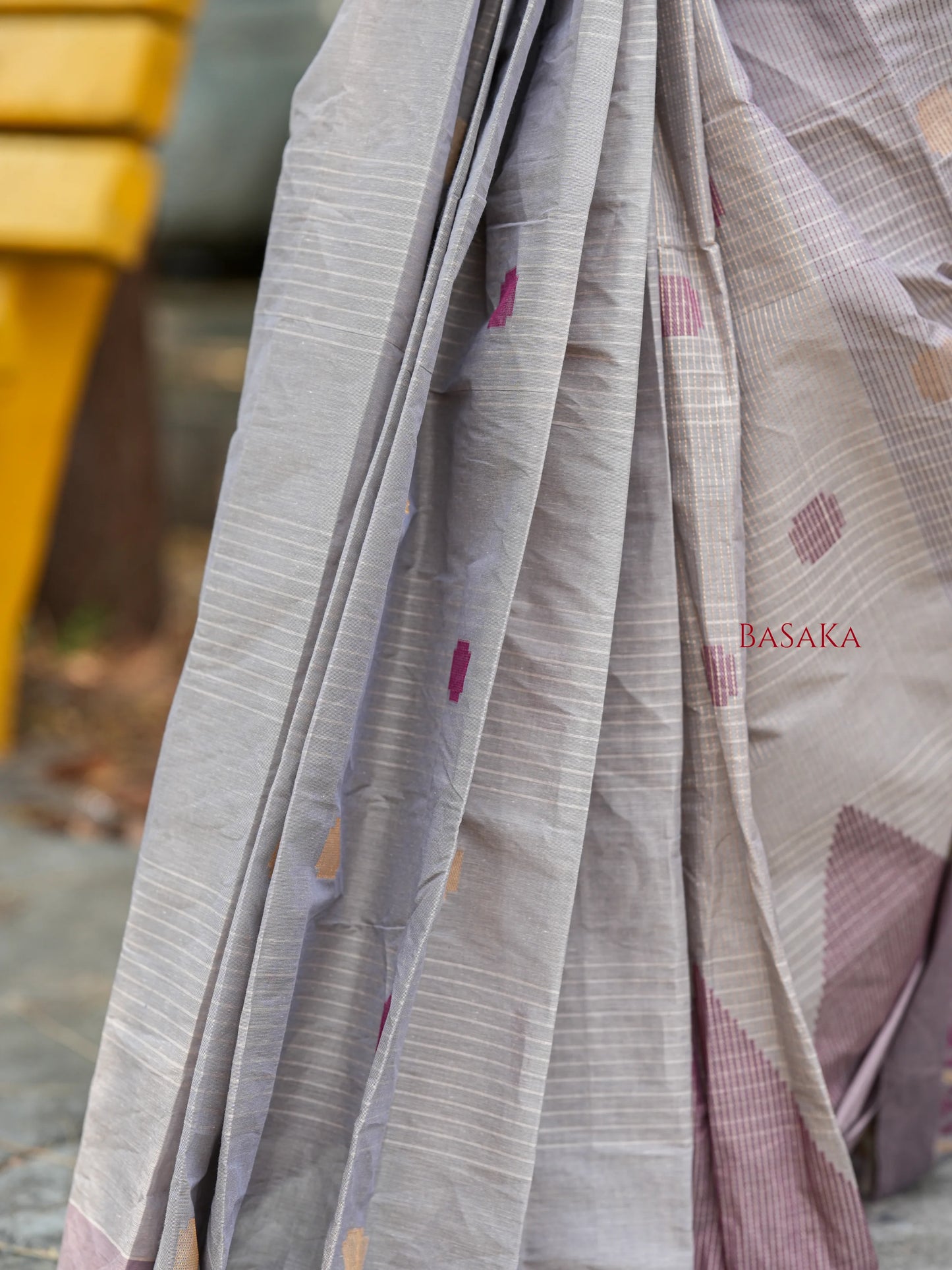 Lavender Blush Handloom COTTON Saree