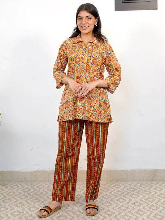 Vegas Gold Floral COTTON Lounge Set