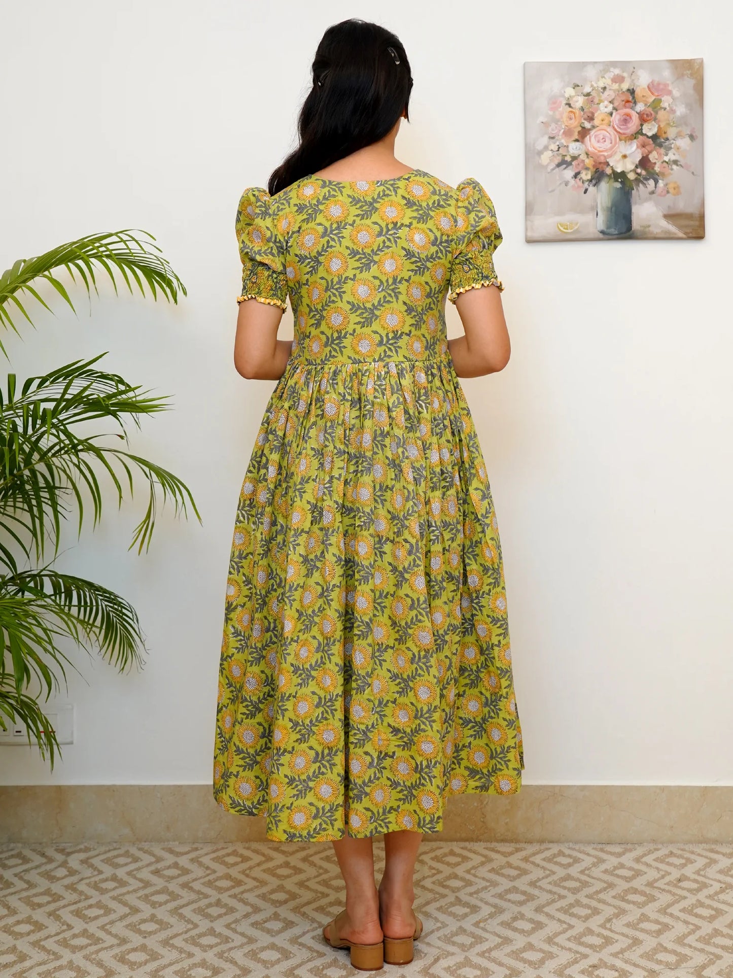 Meadow Green Delight COTTON Dress