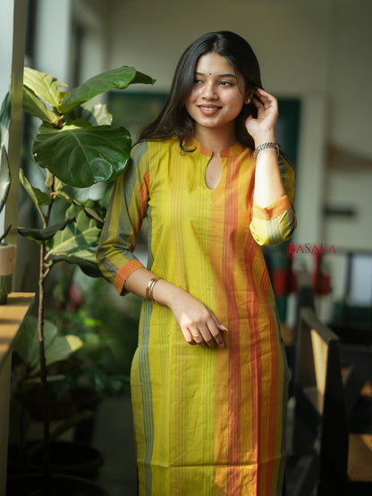 Rainbow Kanta Handloom South COTTON Kurta