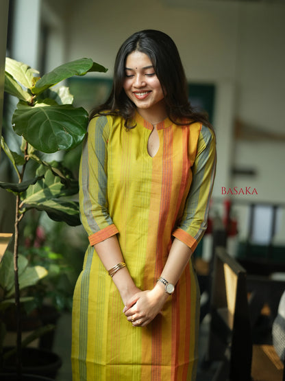 Rainbow Kanta Handloom South COTTON Kurta