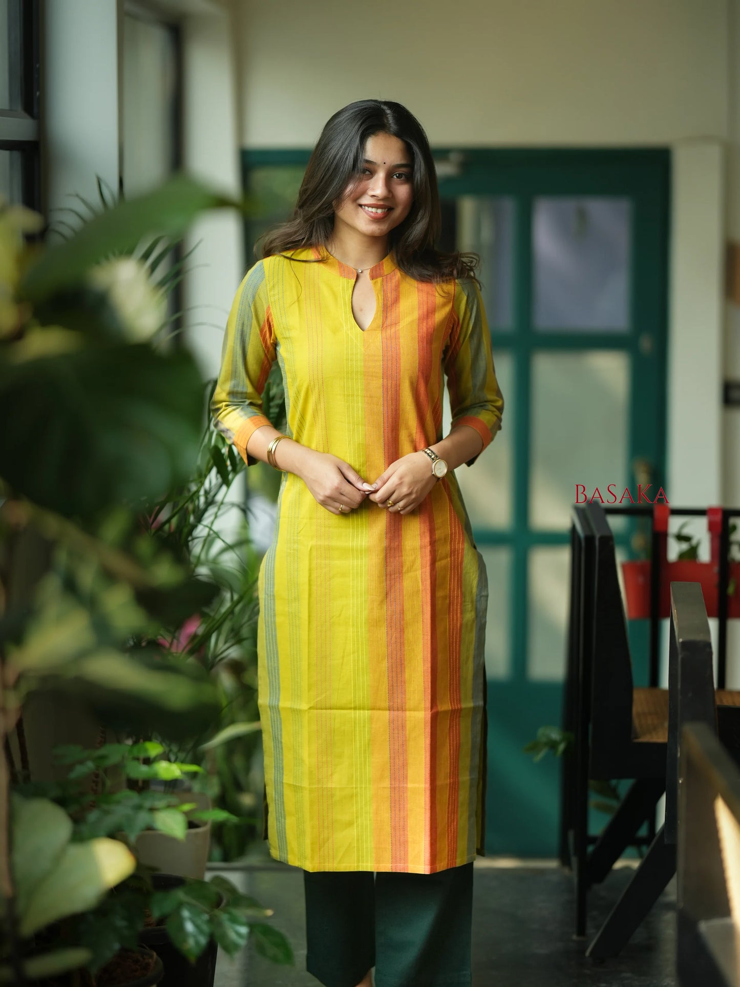 Rainbow Kanta Handloom South COTTON Kurta