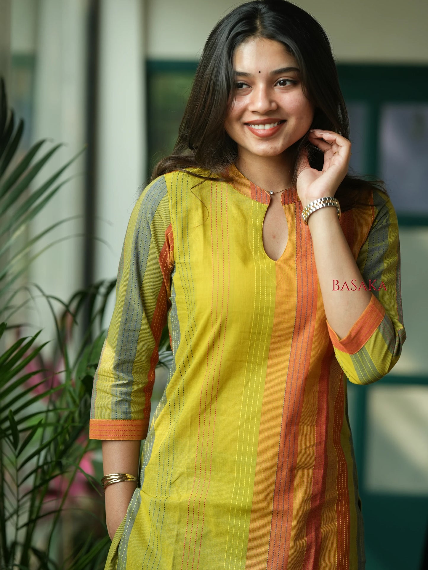 Rainbow Kanta Handloom South COTTON Kurta