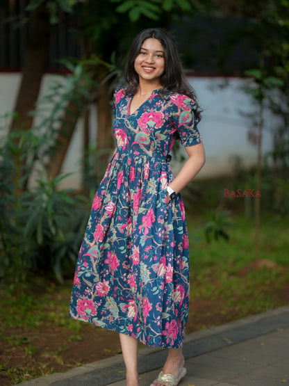 Navy Oasis COTTON Dress
