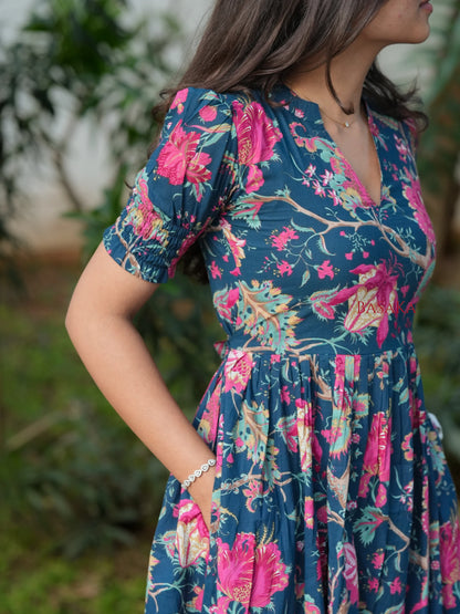 Navy Oasis COTTON Dress