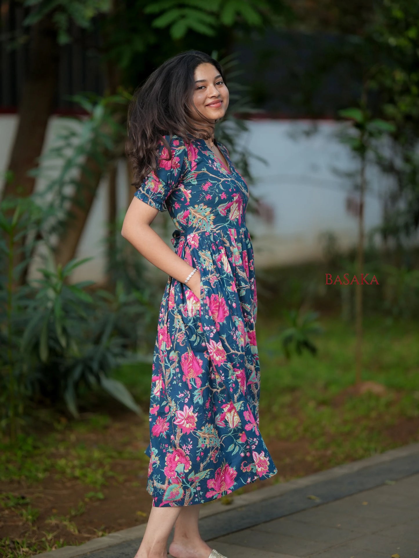 Navy Oasis COTTON Dress
