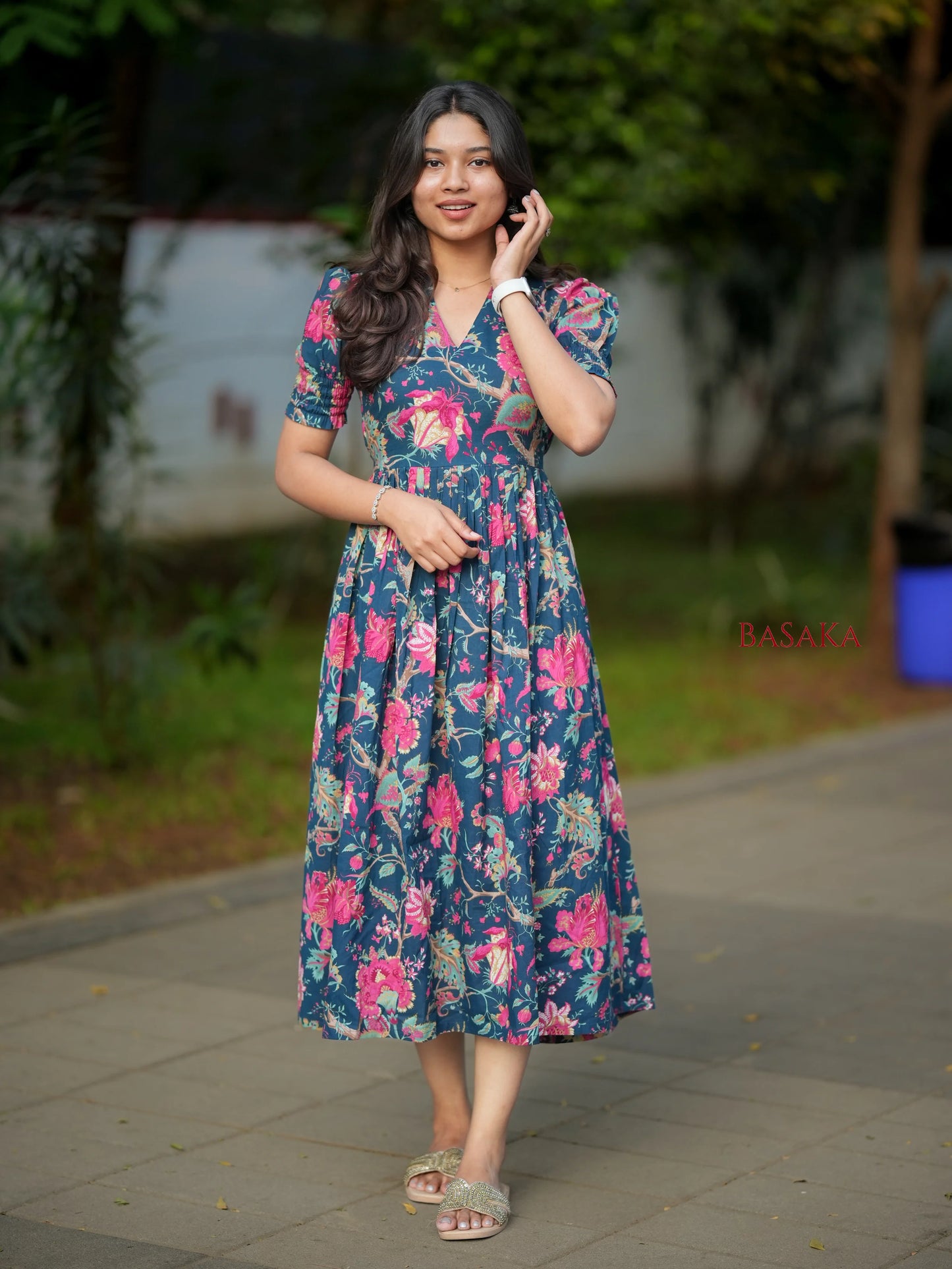 Navy Oasis COTTON Dress