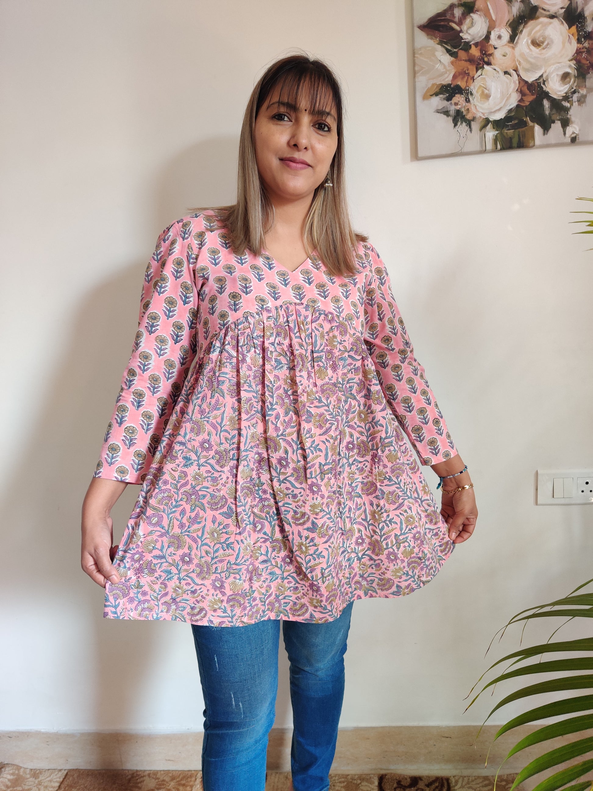 Printed Alisha Cotton Jacket Kurti With Leggings at Rs 499/piece in Bargarh