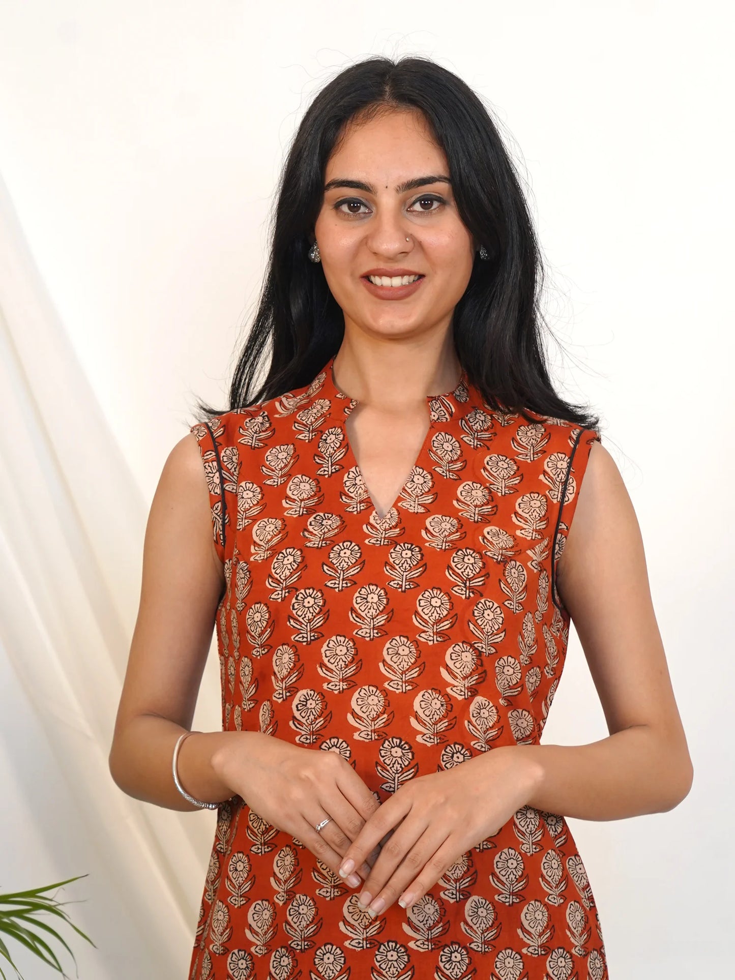 Royal Bloom Sleeveless COTTON Kurta