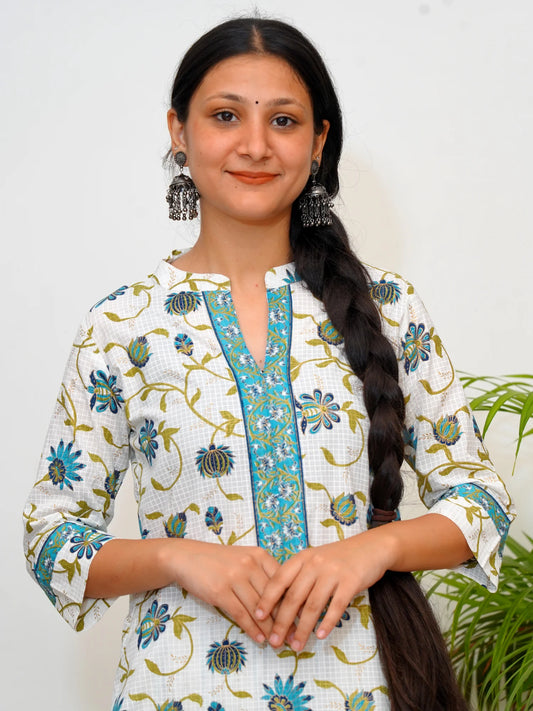 Snow Blossom Collar COTTON Coord Set