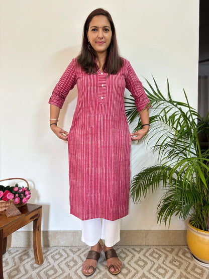 chikankari long kurti