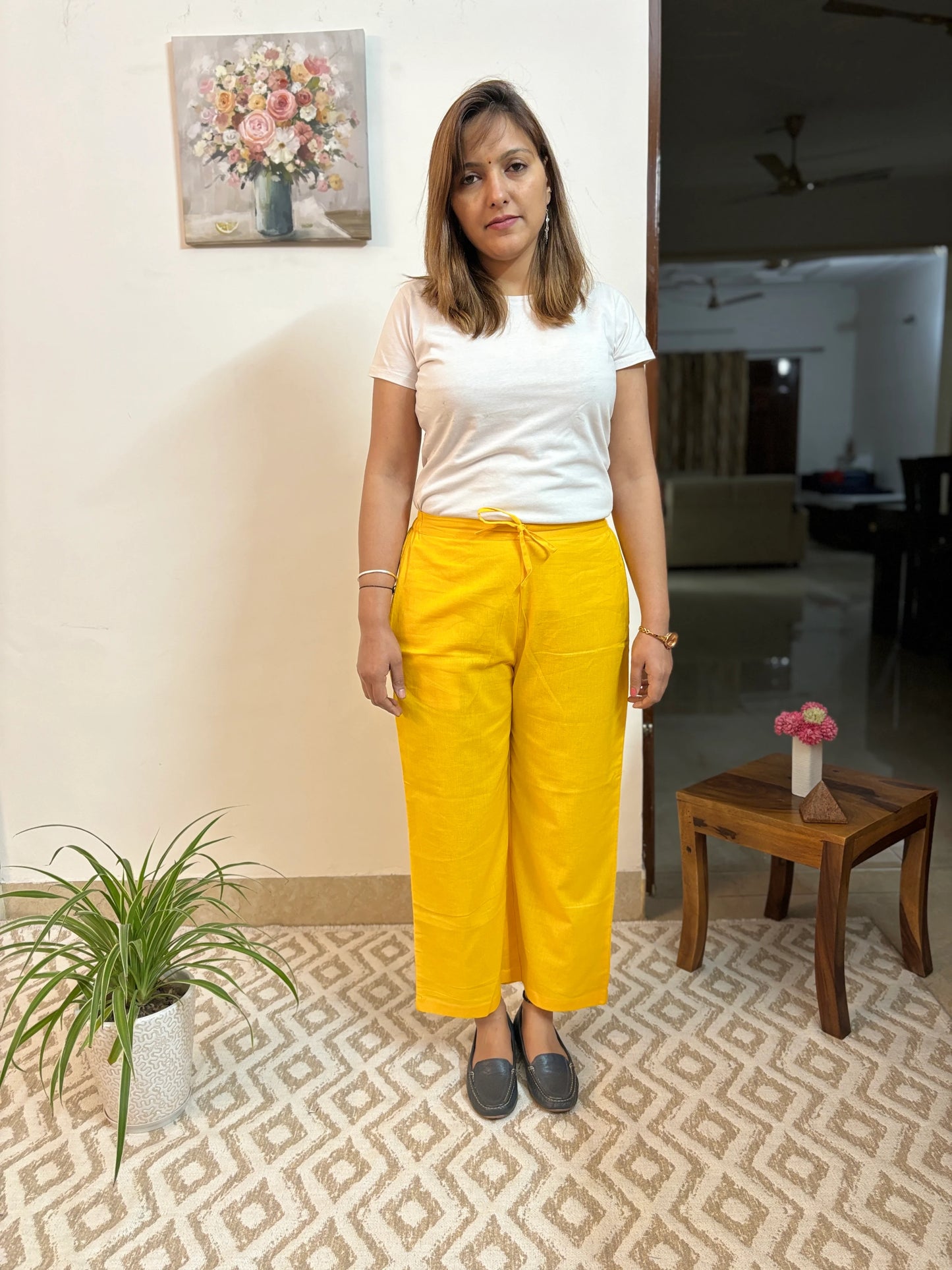 Yellow Cotton Palazzo