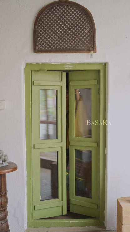 Bottle Green Ikkat Suit Set (3pcs.) with lining